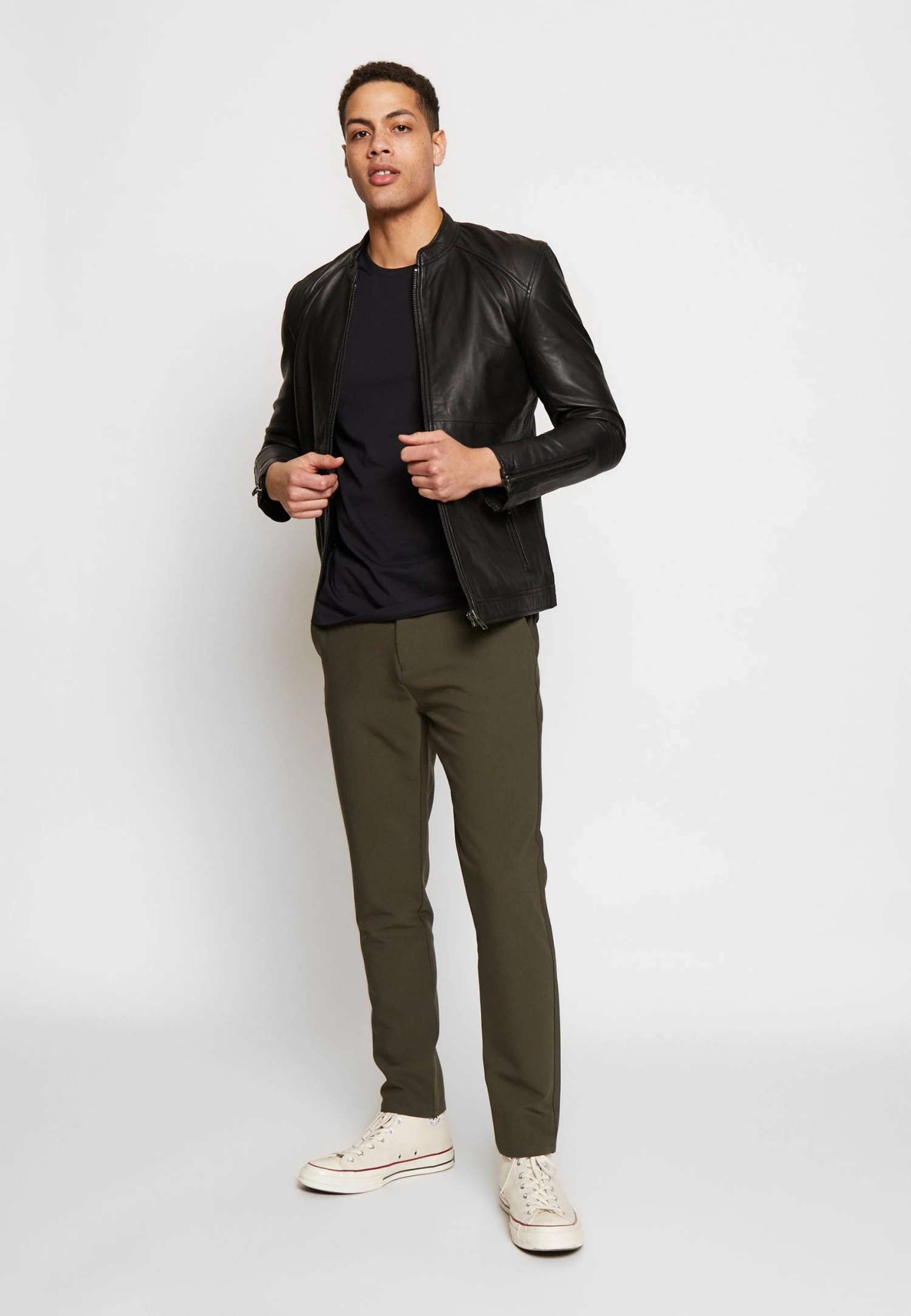 Samsøe Samsøe STARSHIP JACKET - Veste en cuir Men 4 Samsøe Samsøe STARSHIP JACKET - Veste en cuir Men – Image 2